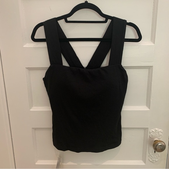 Plantive® Square Neck Brami Tank in black, Size L - Picture 6 of 8